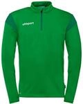 Trainingspullover UHLSPORT "1/4 ZIP TOP Squad 27 Kids", Kinder, Gr. 116, gr&uuml;n