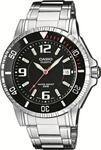 Quarzuhr, silber (silberfarben, schwarz), CASIO TIMELESS COLLECTION, Armbanduhren,