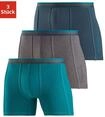 Langer Boxer BENCH., Herren, Gr. S, 3 Stk., bunt (dunkelpetrol, anthrazit, meliert,