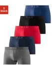 Boxer H.I.S "Boxershorts f&uuml;r Herren", Herren, Gr. S, 5 Stk., bunt (grau, meliert,