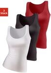 Unterhemd, Damen, Gr. 40/42, N-Gr, rot (rot, schwarz, wei&szlig;), Single Jersey,