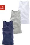 Unterhemd H.I.S, Jungen, Gr. 122/128, 3 Stk., N-Gr, blau (wei&szlig;, marine),...