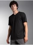 T-Shirt TRIGEMA "TRIGEMA V-Shirt COOLMAX", Herren, Gr. S, schwarz, Trikot, 100%