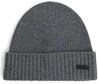 Beanie BOSS "Fati", Herren, grau (medium grau 030), Grobstrick, Wolle, unifarben,