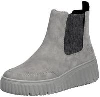 Chelseaboots RIEKER, Damen, Gr. 36, grau, Lederimitat, Schuhe Chelseaboots,