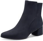 Stiefelette MARCO TOZZI, Damen, Gr. 36, blau (dunkelblau), Textil, Veloursleder,