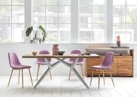 Esstisch SIT "Tampa mit Baumkante & extravagantem Metallgestell im Design-Mix", braun