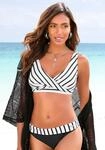 Triangel-Bikini LASCANA, Damen, Gr. 32, Cup A, schwarz-wei&szlig; (schwarz, wei&szlig;),