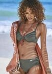 B&uuml;gel-Bikini-Top LASCANA "Italy", Damen, Gr. 36, Cup B, gr&uuml;n (oliv), Microfaser,