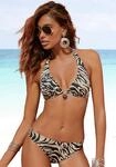 B&uuml;gel-Bikini BRUNO BANANI, Damen, Gr. 36, Cup B, braun (braun, bedruckt),