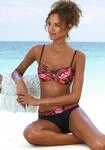 B&uuml;gel-Bandeau-Bikini LASCANA, Damen, Gr. 32, Cup A, pink (pink, bedruckt), Polyamid,