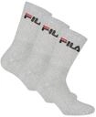 Kurzsocken FILA "Socken 3er Pack", Damen, Gr. 35-38, grau, Obermaterial: 70%