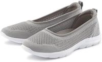 Sneaker Ballerinas LASCANA "Halbschuh, Slip-On-Sneaker", Damen, Gr. 35, grau,