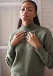 Strickpullover LASCANA, Damen, Gr. 40/42, gr&uuml;n, Strick, Obermaterial: 52% Polyester,