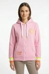 Kapuzensweatjacke ZWILLINGSHERZ, Damen, Gr. SM (S/M), pink, Sweatware, Obermaterial: