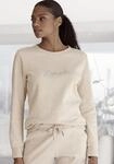 Sweatshirt BENCH. LOUNGEWEAR, Damen, Gr. 32/34, beige (beige meliert), Interlock,