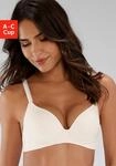 Bralette-BH S.OLIVER "Camille", Damen, Gr. 90, Cup A, beige (creme), Microtouch,