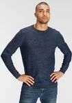 Rundhalspullover AJC, Herren, Gr. S (44/46), blau (marine), Feinstrick, Obermaterial: