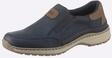 Slipper RIEKER, Herren, Gr. 40, blau (marine), Lederimitat, Schuhe Slipper