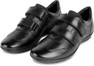 Klettschuh GEOX "UOMO SYMBOL", Herren, Gr. 39, schwarz, Leder, Textil, Schuhe