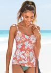 B&uuml;gel-Tankini-Top SUNSEEKER "Suva", Damen, Gr. 36, Cup B, rot (rostrot, bedruckt),