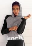 Kapuzensweatshirt BENCH. LOUNGEWEAR, Damen, Gr. 32/34, grau (grau, schwarz),
