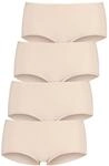 Hipster LASCANA, Damen, Gr. 32/34, beige (champagner), Jersey, Obermaterial: 95%