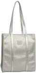 Shopper GABOR "Elfie", Damen, Gr. B/H/T: 30cm x 33cm x 9,5cm, silber (silberfarben),