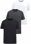 Rundhalsshirt MAN'S WORLD, Herren, Gr. 40/42 (XS), schwarz-wei&szlig; (ws, schw, anth),