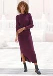 Strickkleid LASCANA "mit Zopfmuster, seitlicher Schlitz, elegantes Pulloverkleid",