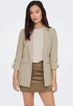 Kurzblazer ONLY "ONLKAYLE-ORLEEN 3/4 BLAZER TLR NOOS", Damen, Gr. 36S, braun (oxford