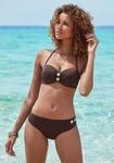 B&uuml;gel-Bandeau-Bikini VIVANCE, Damen, Gr. 32, Cup A, braun (dunkelbraun), Polyamid,