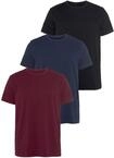 T-Shirt AJC, Herren, Gr. XXL (60/62), bunt (bordeaux, marine, schwarz), Single