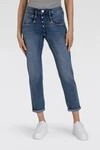 7/8-Jeans HERRLICHER "Shyra Cropped Denim Comfort", Damen, Gr. 25, N-Gr, blau (snake