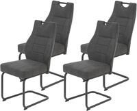 HELA "Linda S Schwingstuhl" (Set) 4 Stk.mit Taschenfederkern Sitz, mit 140KG