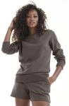 Sweatshirt BENCH. LOUNGEWEAR, Damen, Gr. 32/34, grau (taupe), Sweatware,