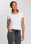 T-Shirt KANGAROOS, Damen, Gr. 32/34, wei&szlig;, Rippware, Obermaterial: 100% Baumwolle,