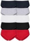 H&uuml;ftslip, Damen, Gr. 32/34, bunt (rot, schwarz, wei&szlig;, grau, meliert, navy), Single