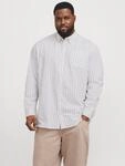 Langarmhemd "JJEOXFORD SHIRT L/S S21 NOOS PLS", Herren, Gr. 3XL, N-Gr, beige