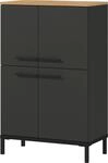 Midischrank GERMANIA "Yonkers", braun (graphit, navarra, eiche, nachbildung), B:60cm