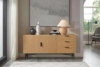 Sideboard SALESFEVER "Visby Stilvolle Kommode f&uuml;r mehr Stauraum", beige (natur,