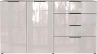 Sideboard GERMANIA "Oakland mit Glasauflage", braun (kaschmir), B:184cm H:102cm