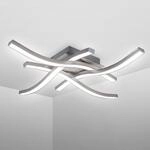 B.K.LICHT LED Deckenleuchte, grau (aluminiumfarben), 4, H: 7cm, Leuchten,