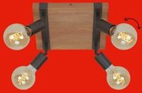 BRILONER LEUCHTEN LED Deckenspot "WOOD BASIC", braun (wei&szlig;, neutral), Leuchten, LED