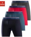 Langer Boxer BENCH., Herren, Gr. S, 4 Stk., blau (rot, blau, anthrazit, schwarz),