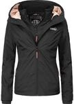 Outdoorjacke MARIKOO "&Uuml;bergangsjacke Erdbeere", Damen, Gr. XS, schwarz,