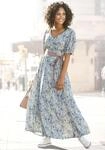 Maxikleid BUFFALO "mit zartem Blumendruck und V-Ausschnitt aus Webware", Damen, Gr.