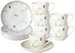 Tasse VILLEROY & BOCH "Espressotassen mit Untertassen Colourful Spring 100 ml 6er Set