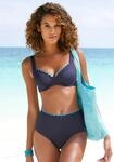 B&uuml;gel-Bikini-Top LASCANA "Camilla", Damen, Gr. 36, Cup B, blau (marine), Polyamid,