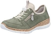 Slip-On Sneaker RIEKER, Damen, Gr. 36, gr&uuml;n (schilfgr&uuml;n), Lederimitat, Textil,